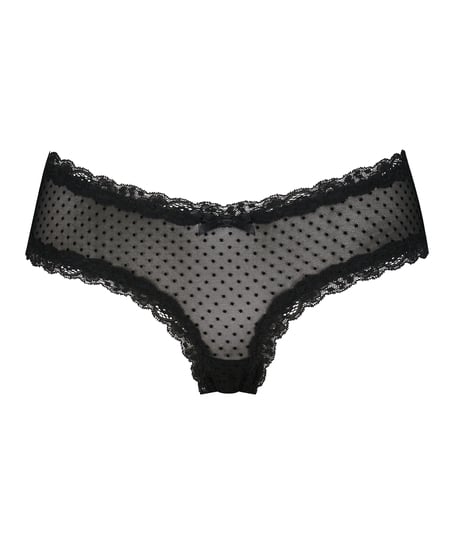 Brasile&ntilde;a en forma de V burn-out mesh, Negro
