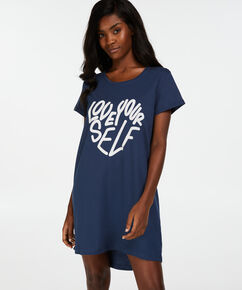 Camis&oacute;n de cuello redondo, Azul