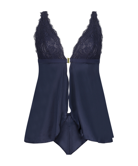 Babydoll Satin Mariah, Azul