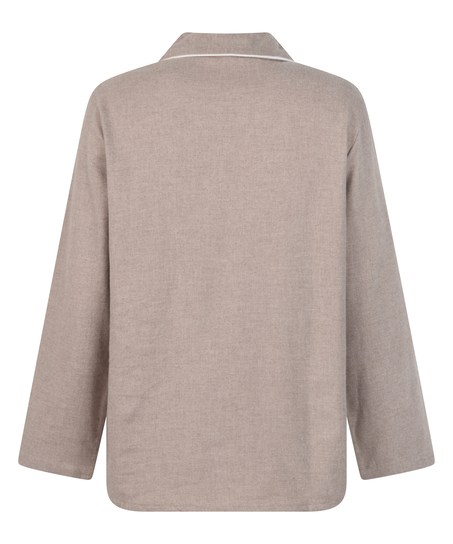 Top de pijama Flanel Essentials, Beige