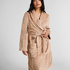 Albornoz corto de fleece, Beige