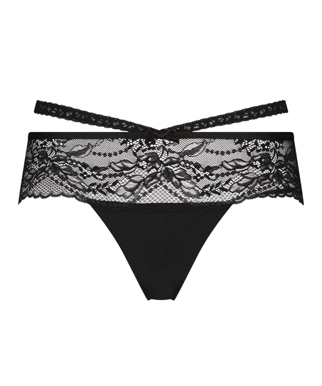 Tanga bóxer Francesca, Negro