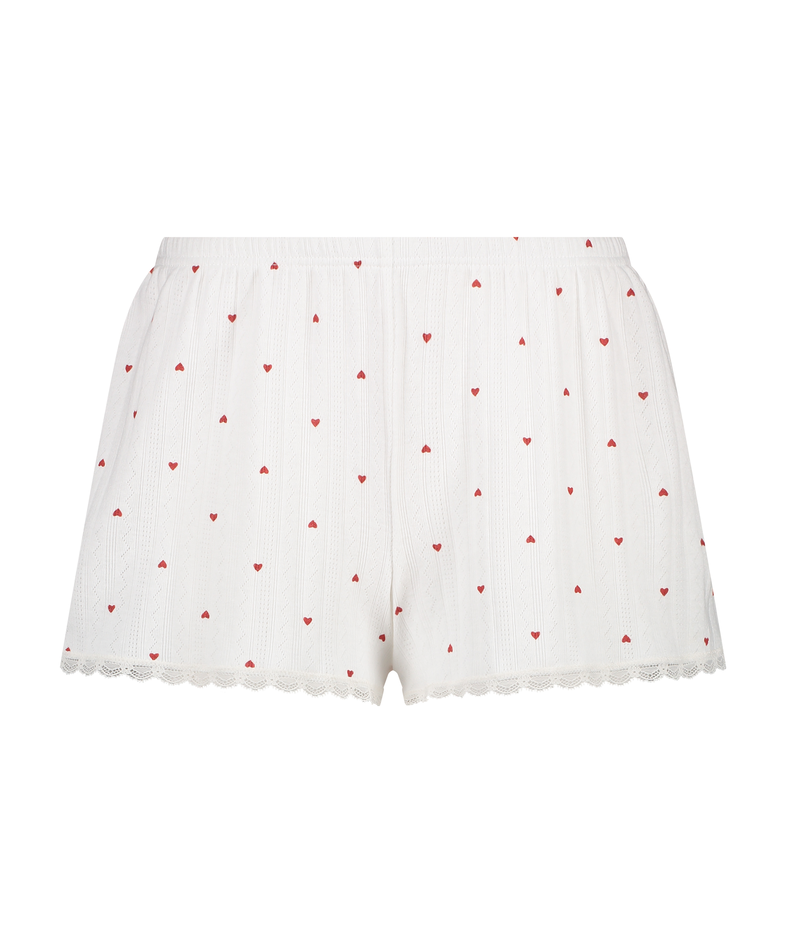 Pantalones cortos de pijama Pointelle, Blanco, main