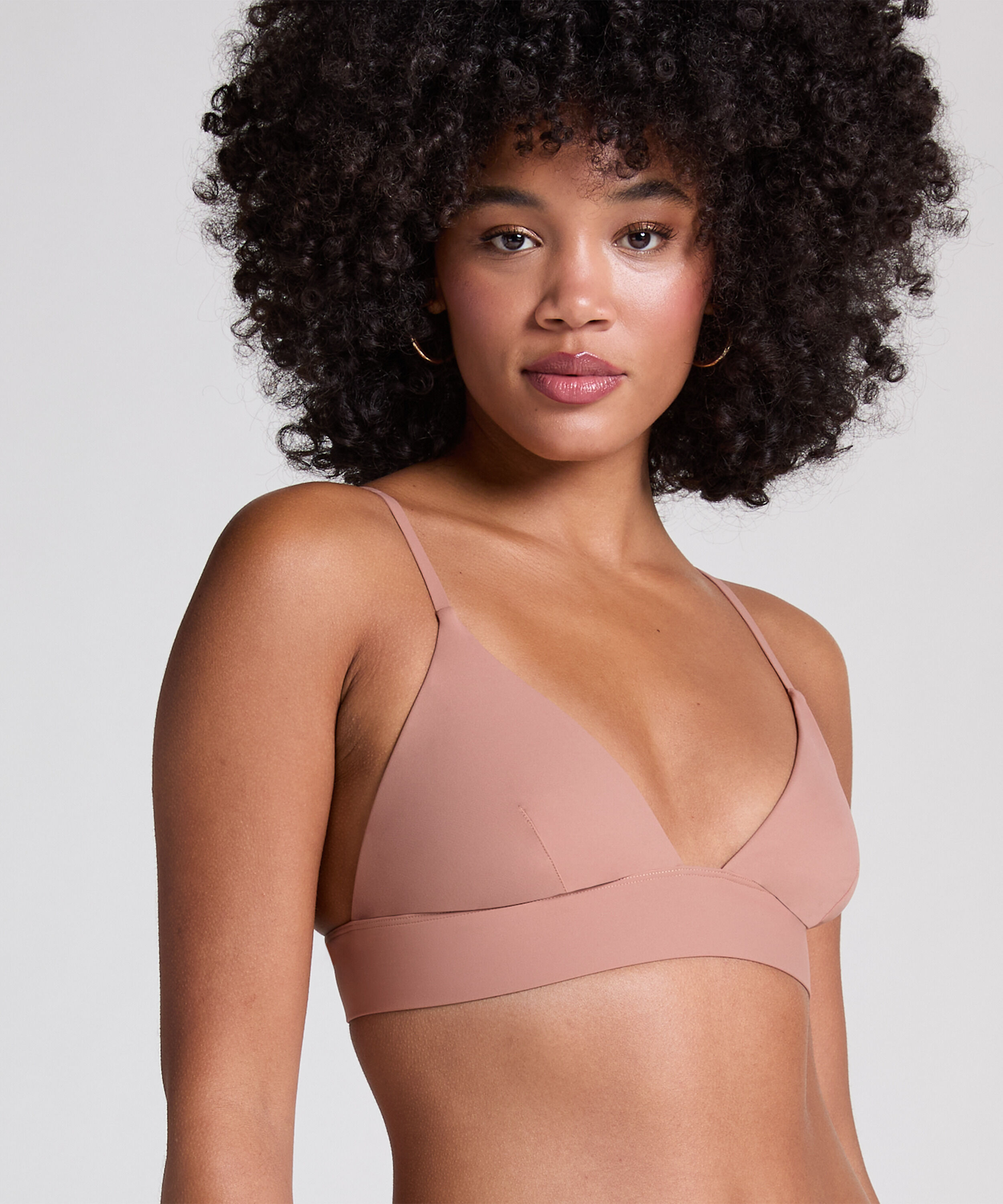 Triangular Bralette Smooth, Marrón