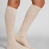 2 pares de calcetines altos, Beige