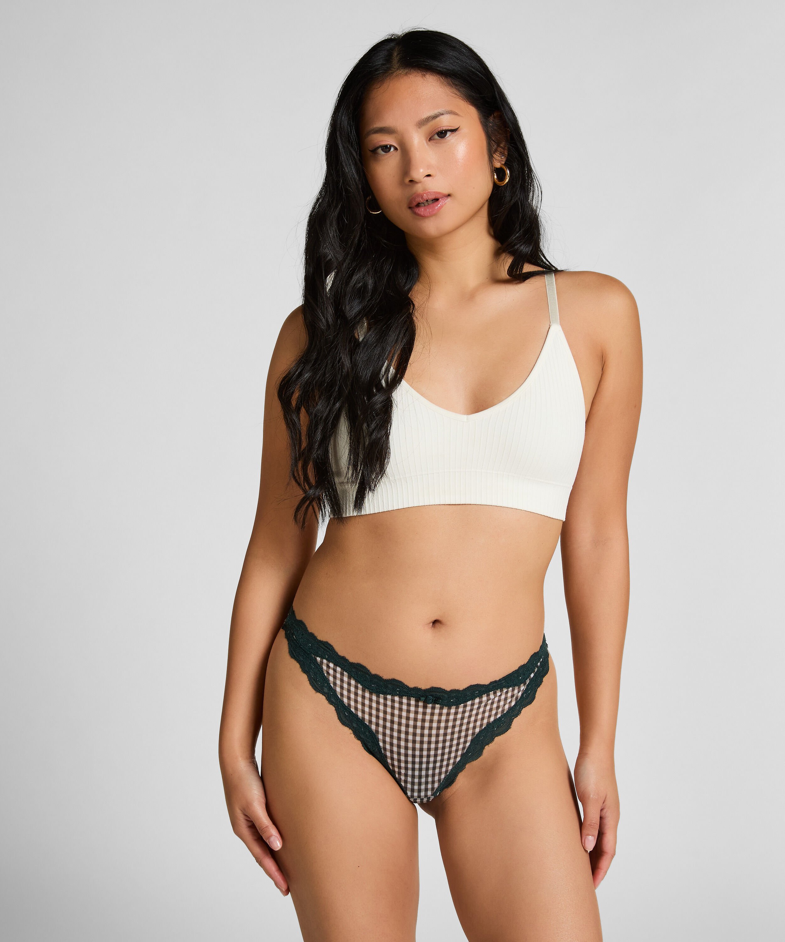 Tanga de tiro alto Liz, Verde