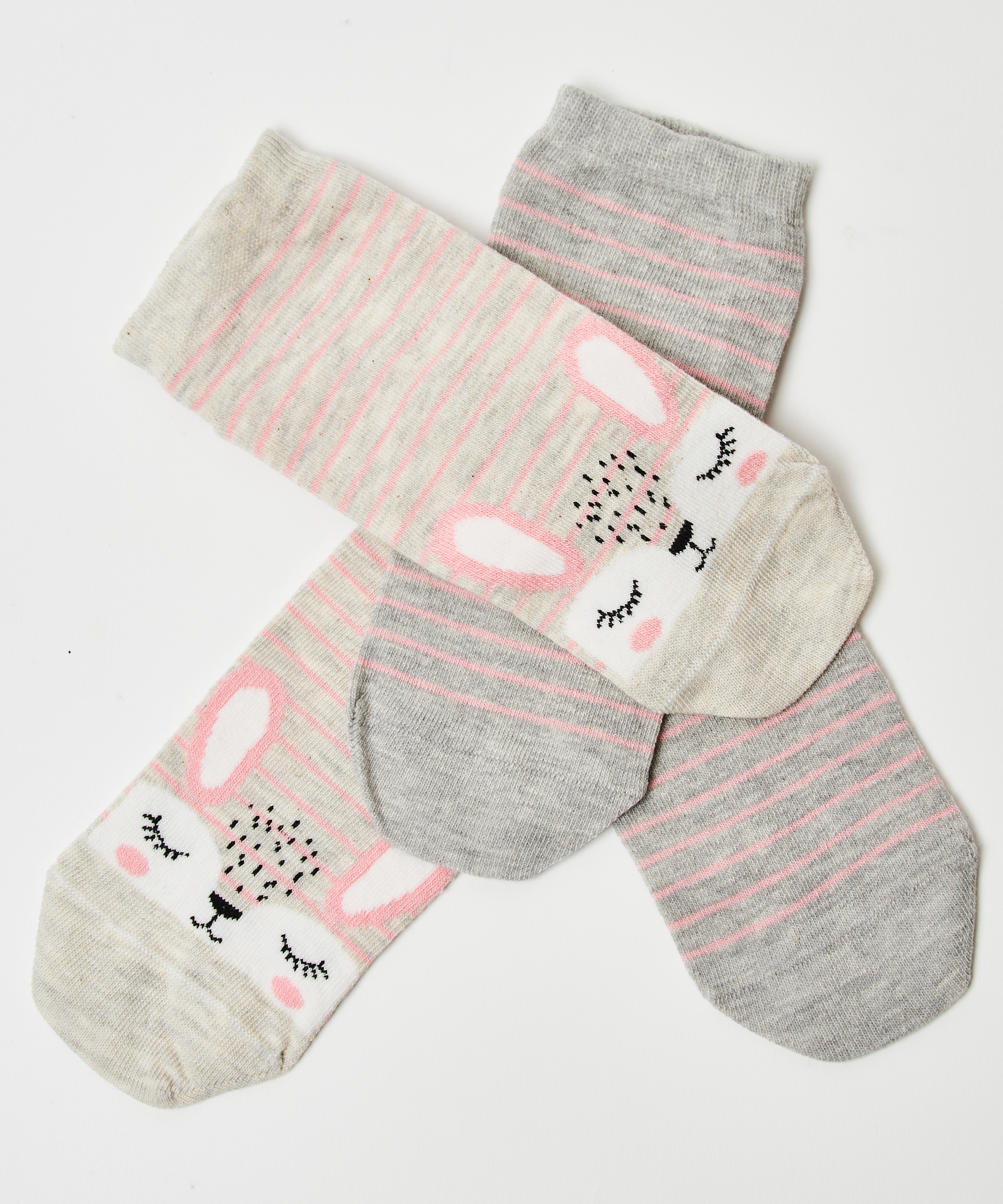 2 Pares Calcetines, Gris, main