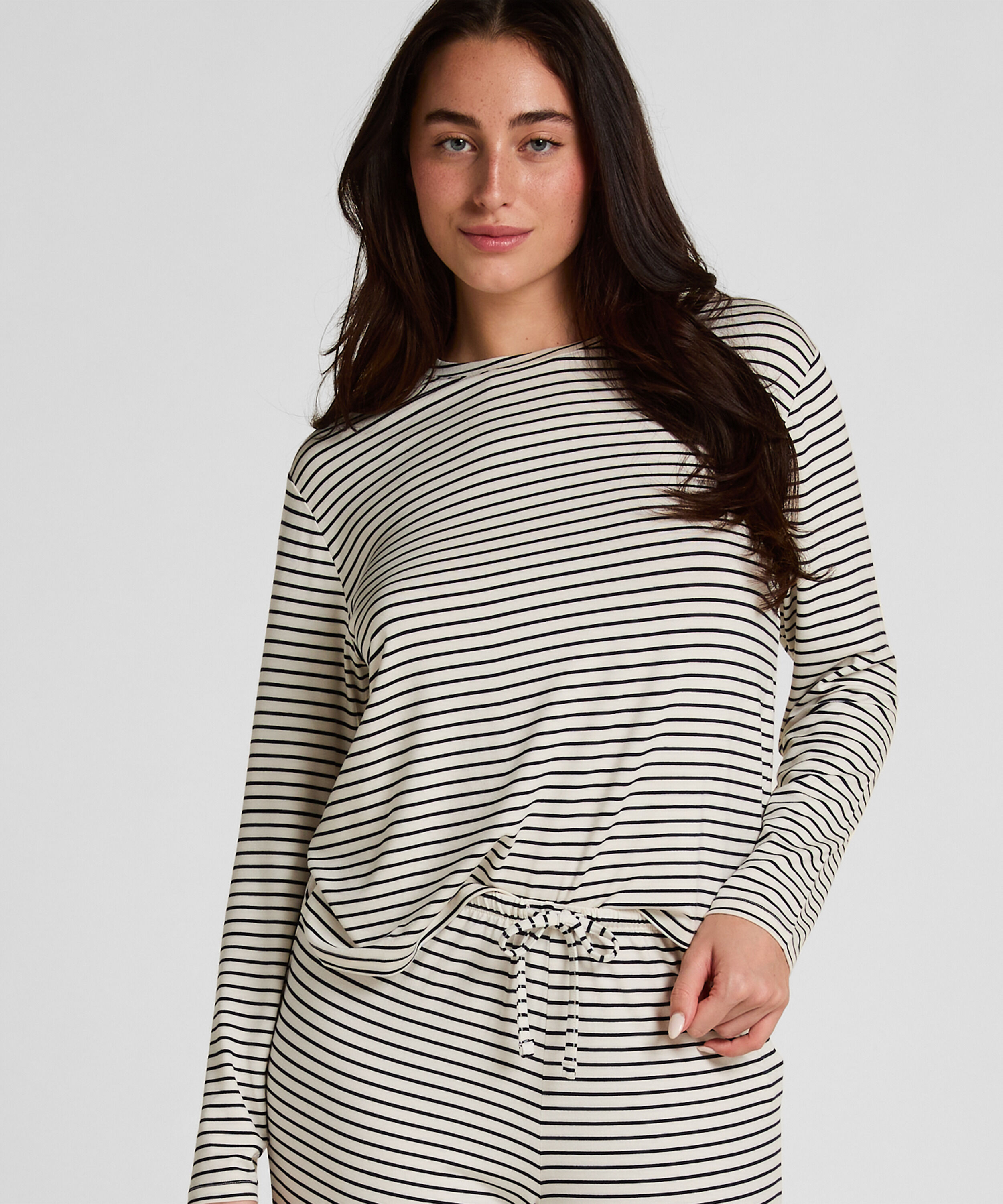Pyjama Top Loose Jersey, Blanco Pyjama Top Loose Jersey, Blanco