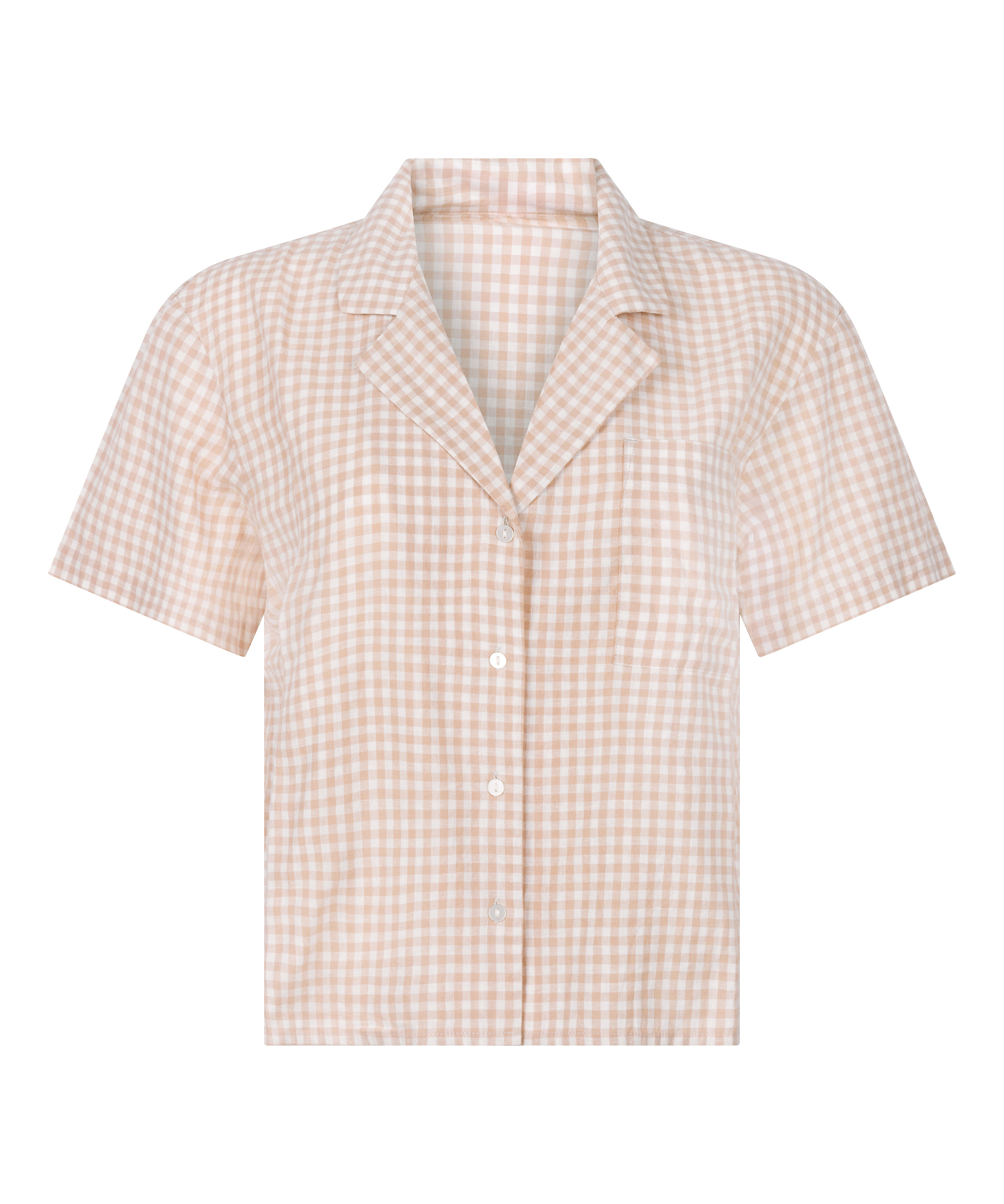 Chaqueta de lino a cuadros, Beige, main