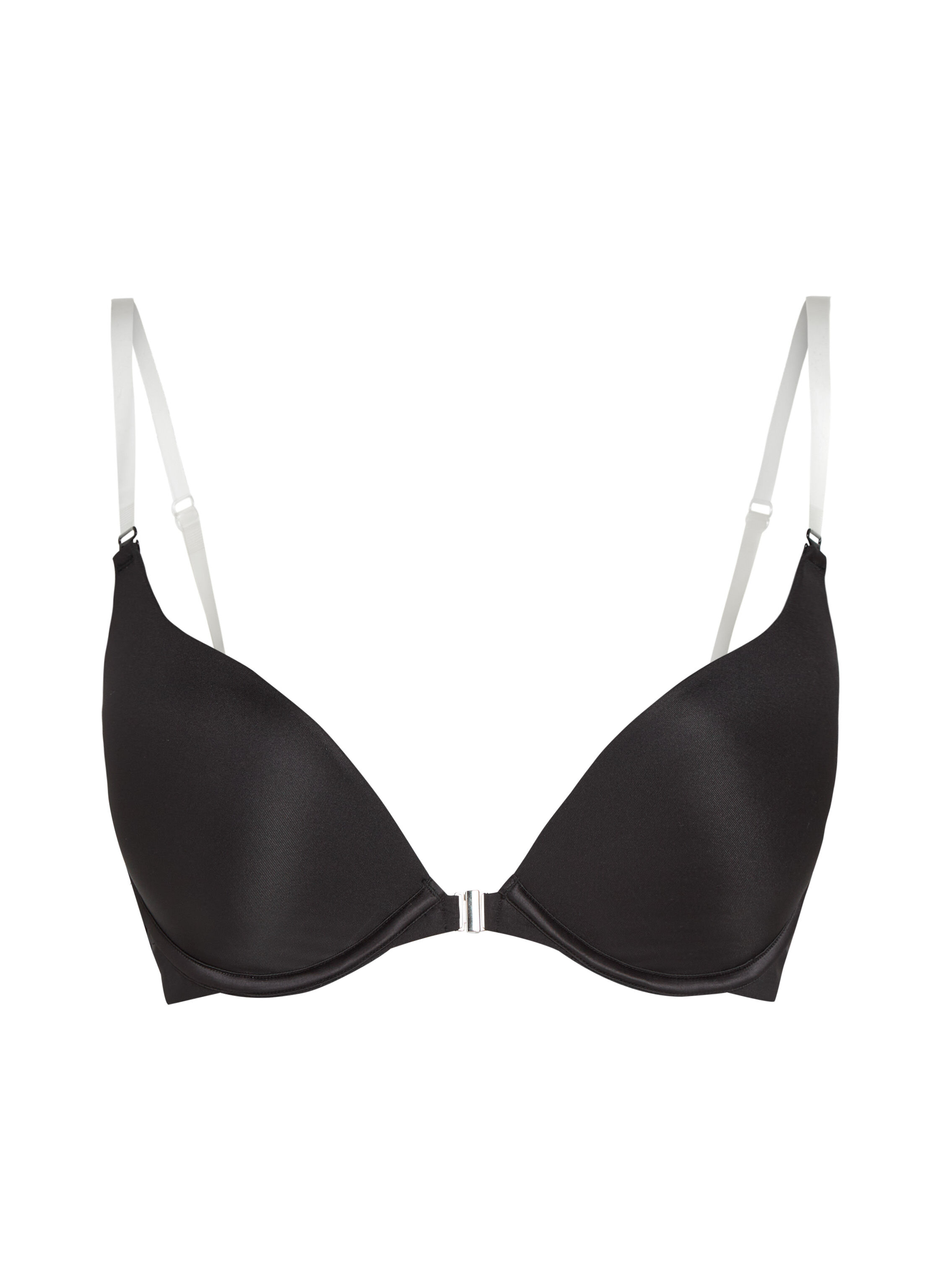 Sujetador push-up de aros preformado Transparant, Negro
