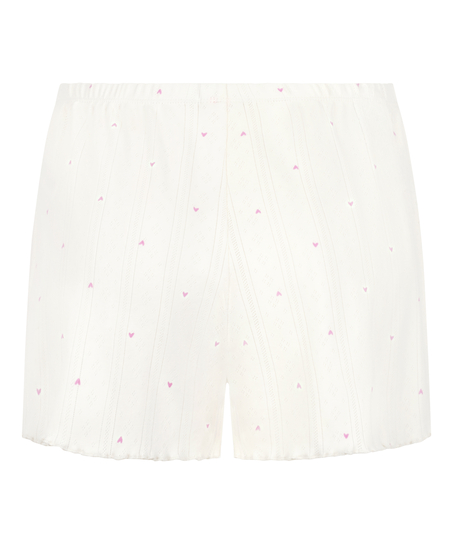 Short de pointelle, Blanco