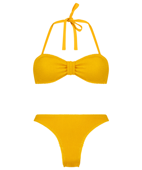 Conjunto de bikini Crinkle, Amarillo