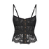 Bustier con aros preformado Amelia, Negro