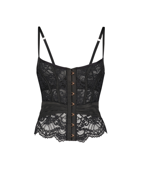 Bustier con aros preformado Amelia, Negro
