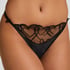 Tanga de tiro alto Olivia, Negro