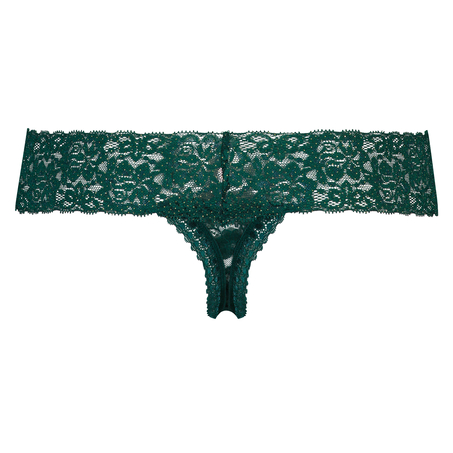 Tanga de corte ultra bajo Foiled, Verde