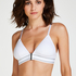 Bralette triangular preformada de algod&oacute;n Casey, Blanco