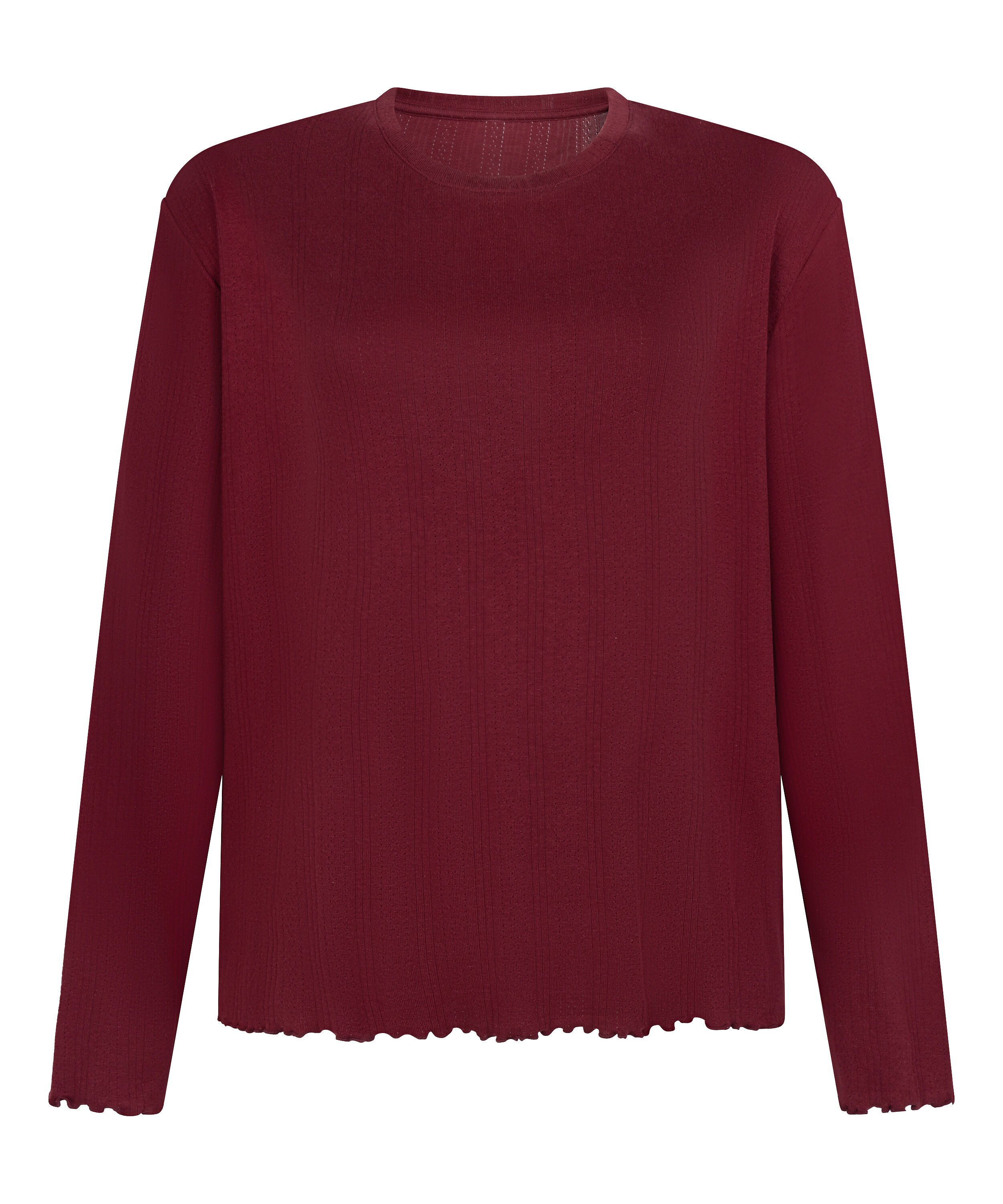 Pyjama Top Loose Pointelle, Rojo