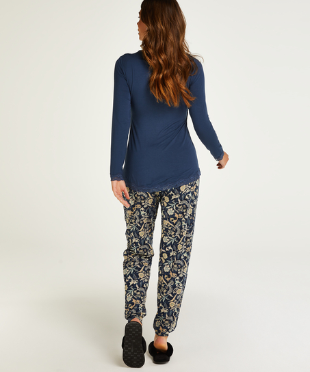 Conjunto de pijama de lactancia, Azul