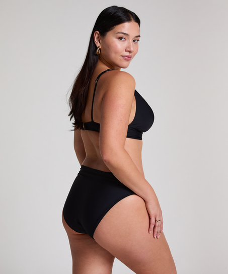 Top de bikini de triángulo Luna, Negro