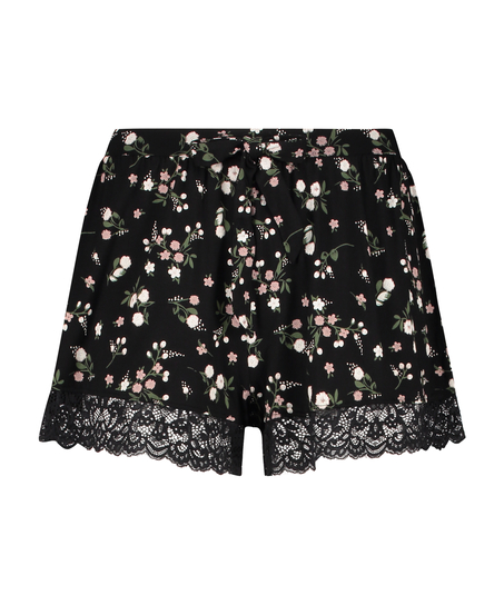 Pantalones cortos Ditzy Flower, Negro