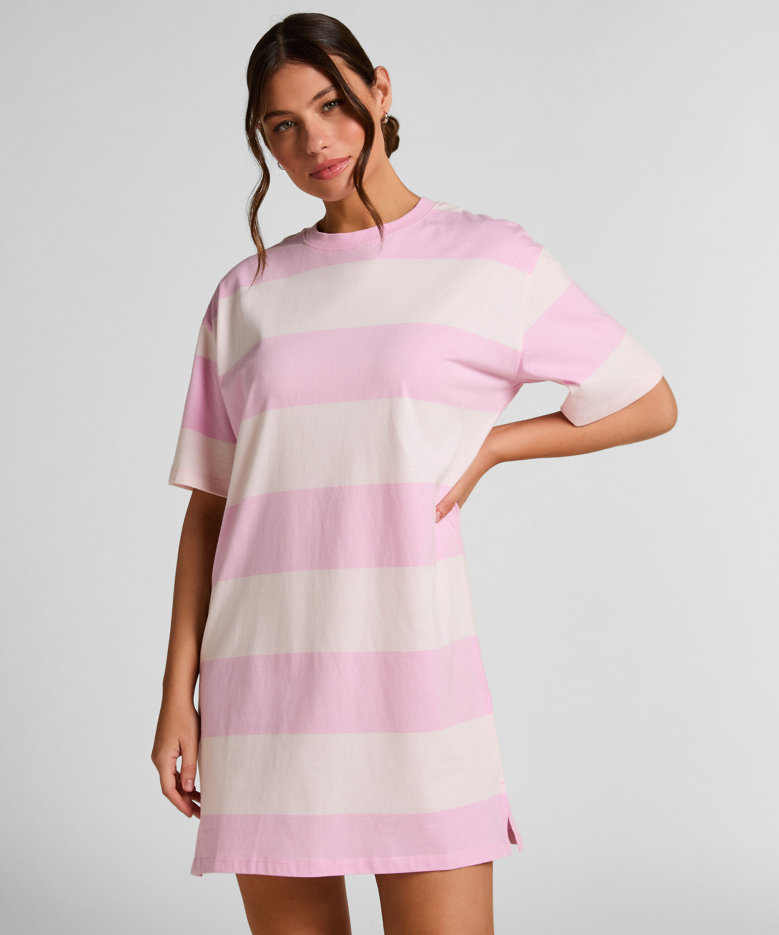 Camisón de escote redondo, Rosa Camisón de escote redondo, Rosa