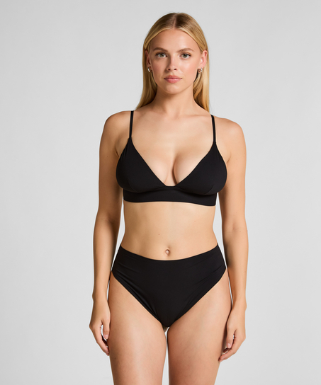 Triangular Bralette Smooth, Negro