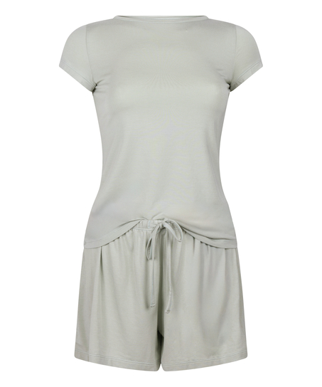 Conjunto de pijama de punto, Gris