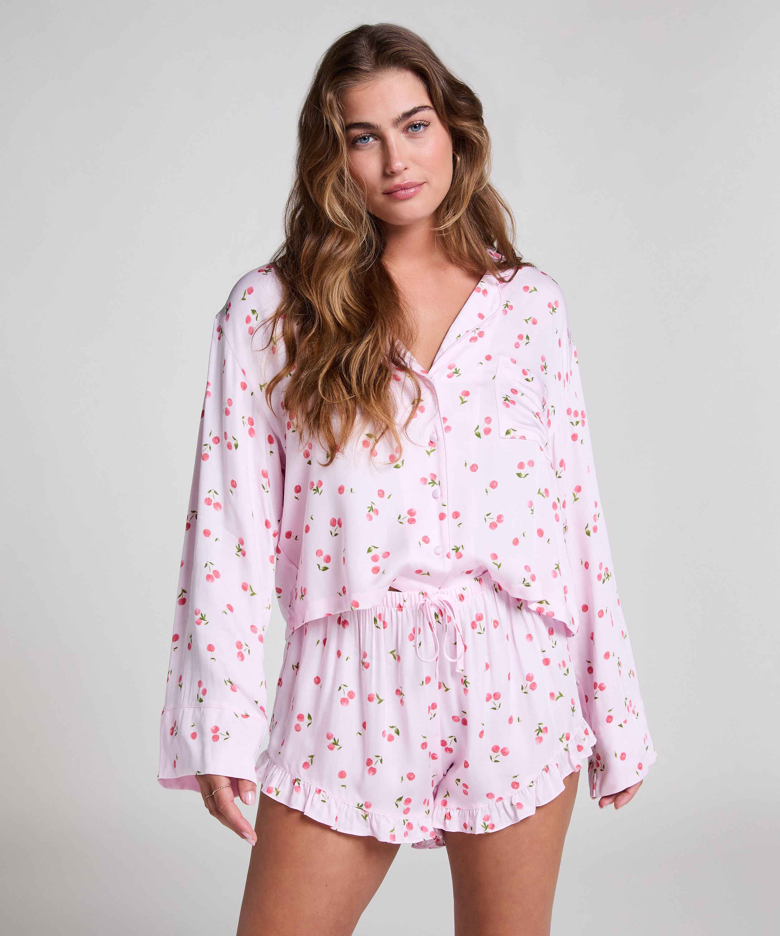Pantalón corto de pijama, Rosa