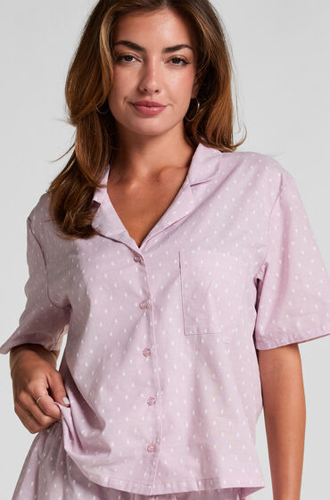 Hunkemöller Top a rayas de algodón Jacket Rosa