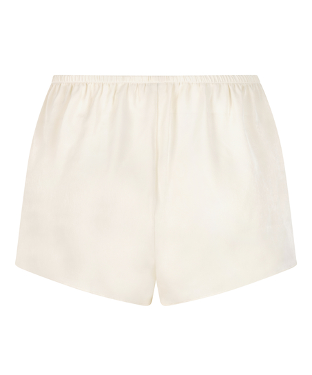 Short de sat&eacute;n Minimal, Blanco