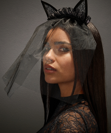 el conjunto para vestir de gato, Negro