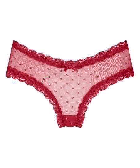 Brasile&ntilde;a en forma de V burn-out mesh, Rojo