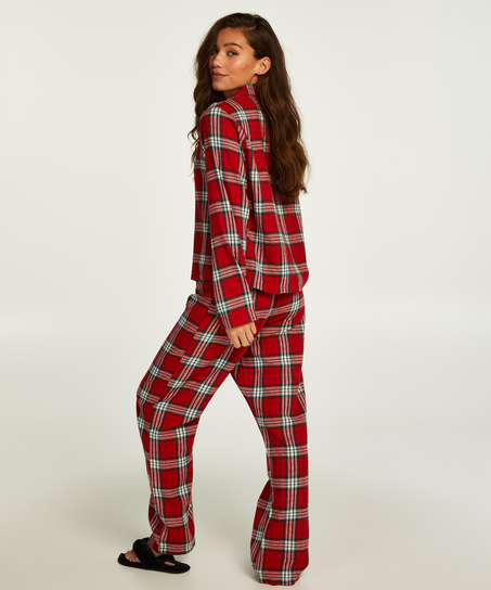 Conjunto de pijama Check Twill, Rojo