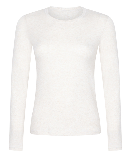 Camiseta de manga larga en algod&oacute;n suave, Beige