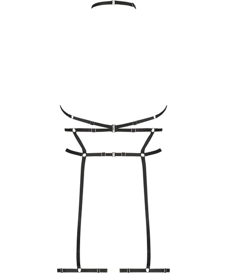 Private arn&eacute;s de diamantes de imitaci&oacute;n, Negro