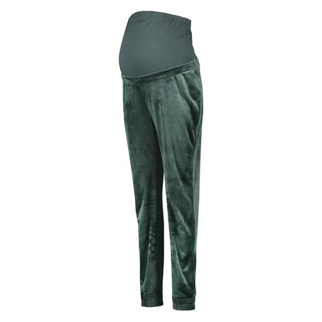 Pantalón premamá para correr de terciopelo Shimmer, Verde