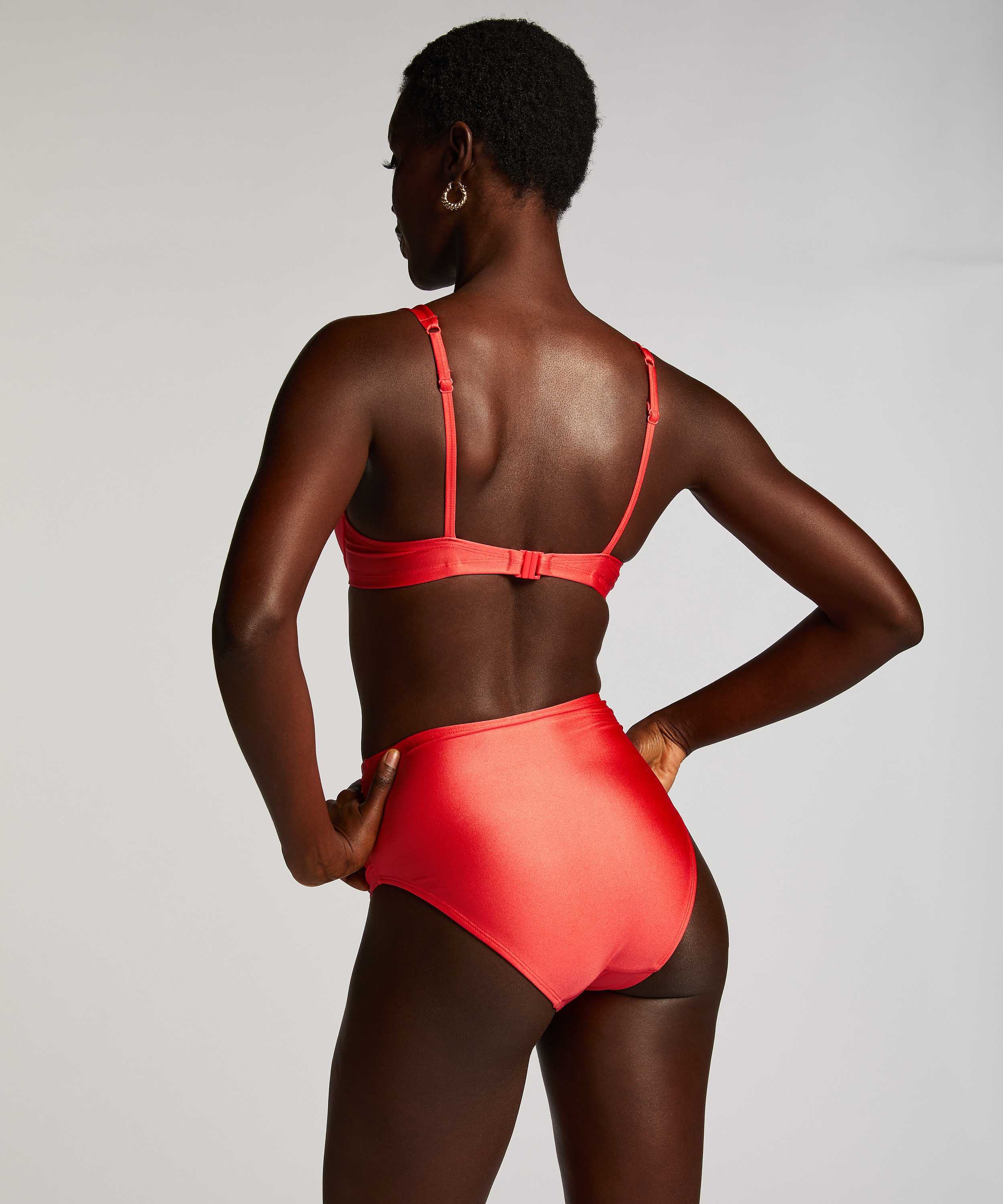 Top de bikini push-up Luxe Copa A - E, Rojo, main
