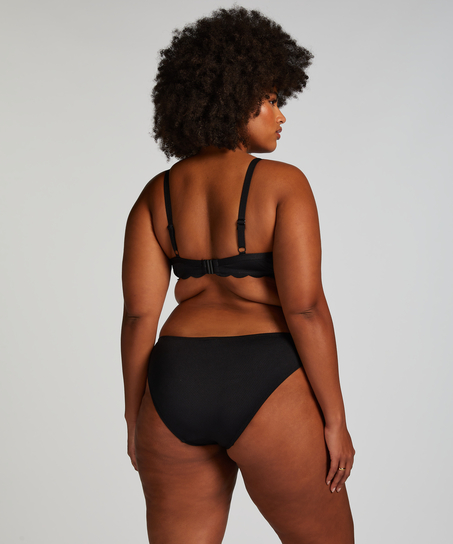 Braguita de Bikini Rio Scallop, Negro