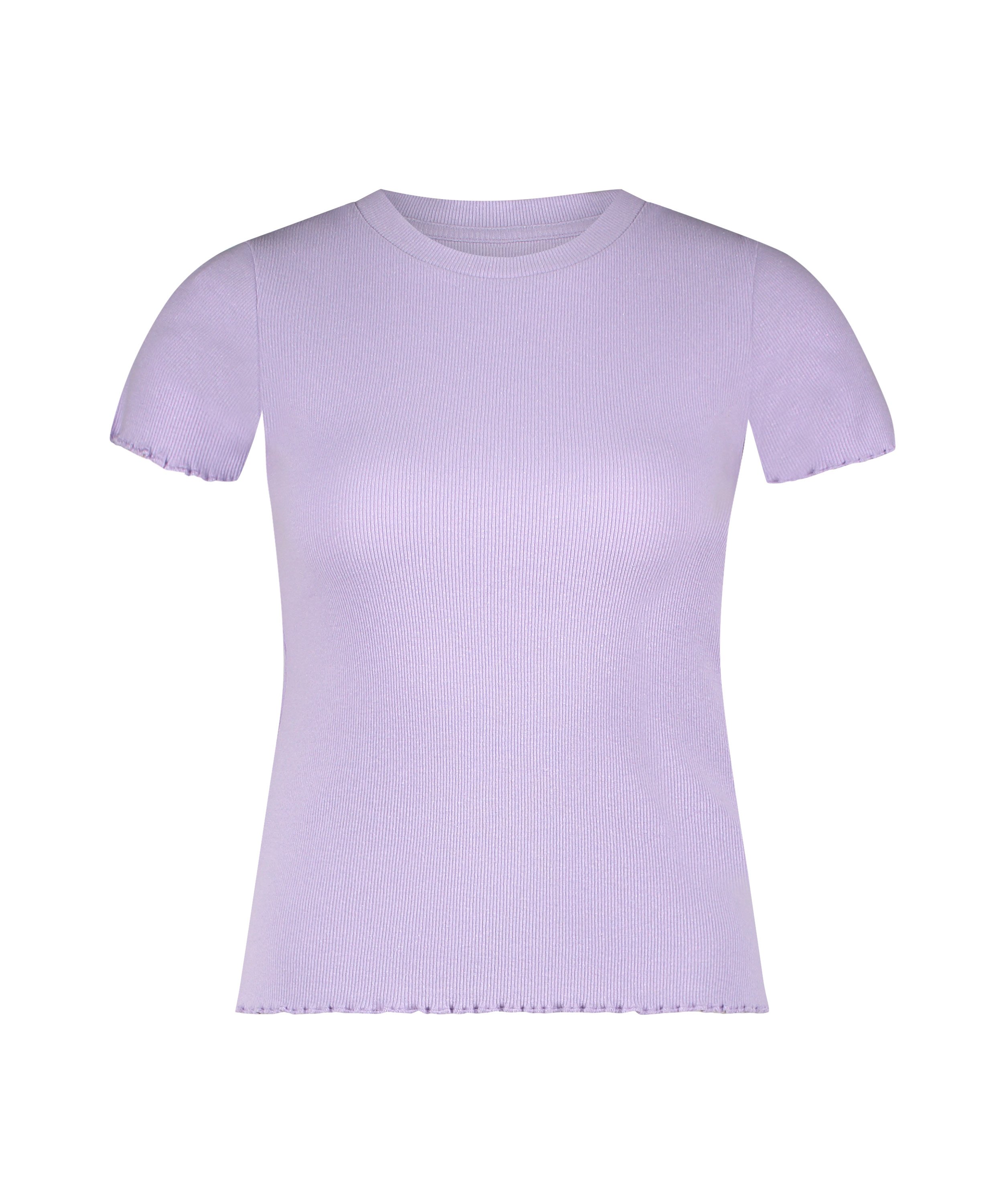 Camiseta de algod&oacute;n de manga corta, Morado, main