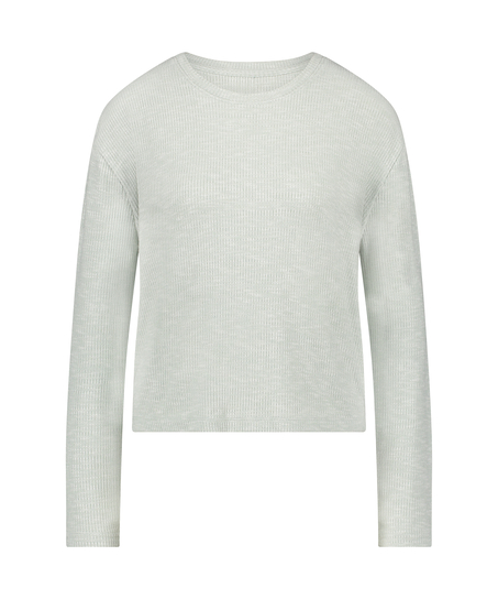 Parte de arriba de pijama de manga larga, Verde