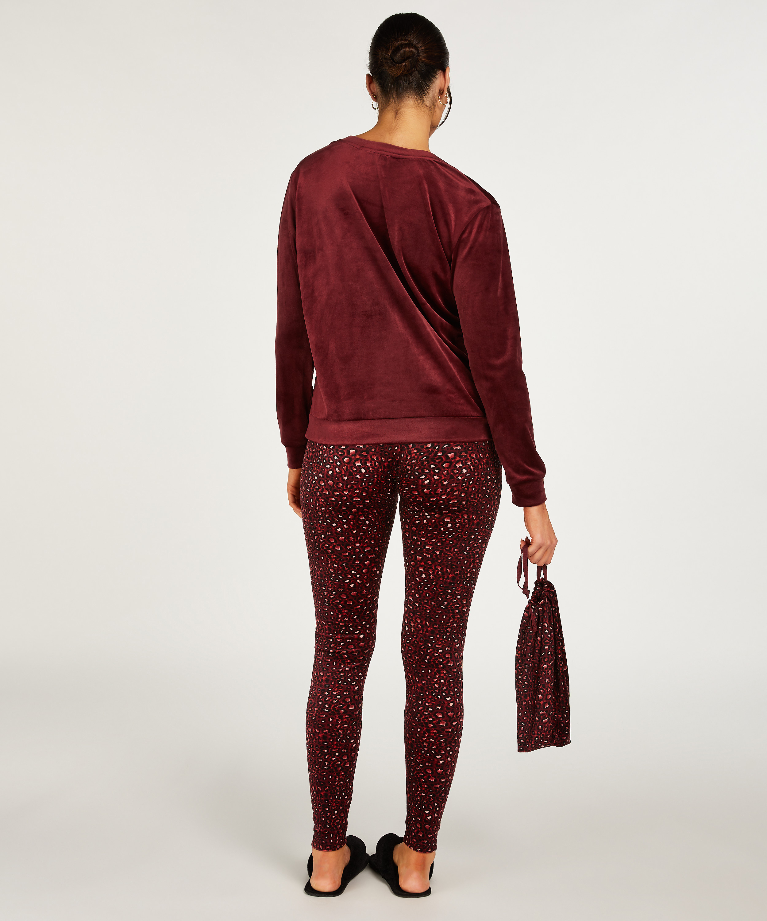 Conjunto de pijama con bolso, Morado, main