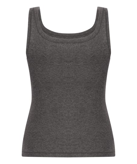 Camiseta de tirantes en algodón suave, Gris