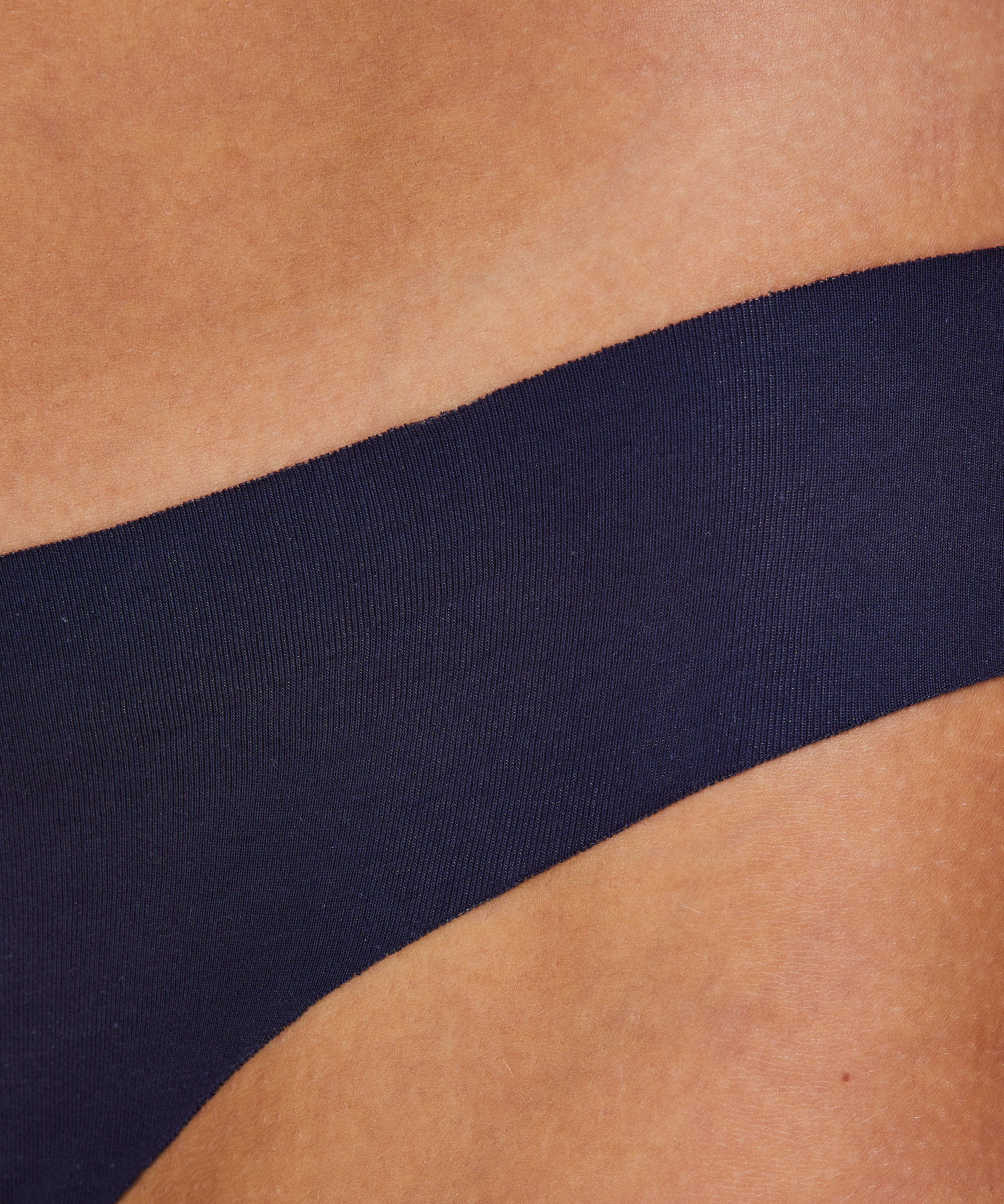 Tanga de algodón Invisible, Azul, main
