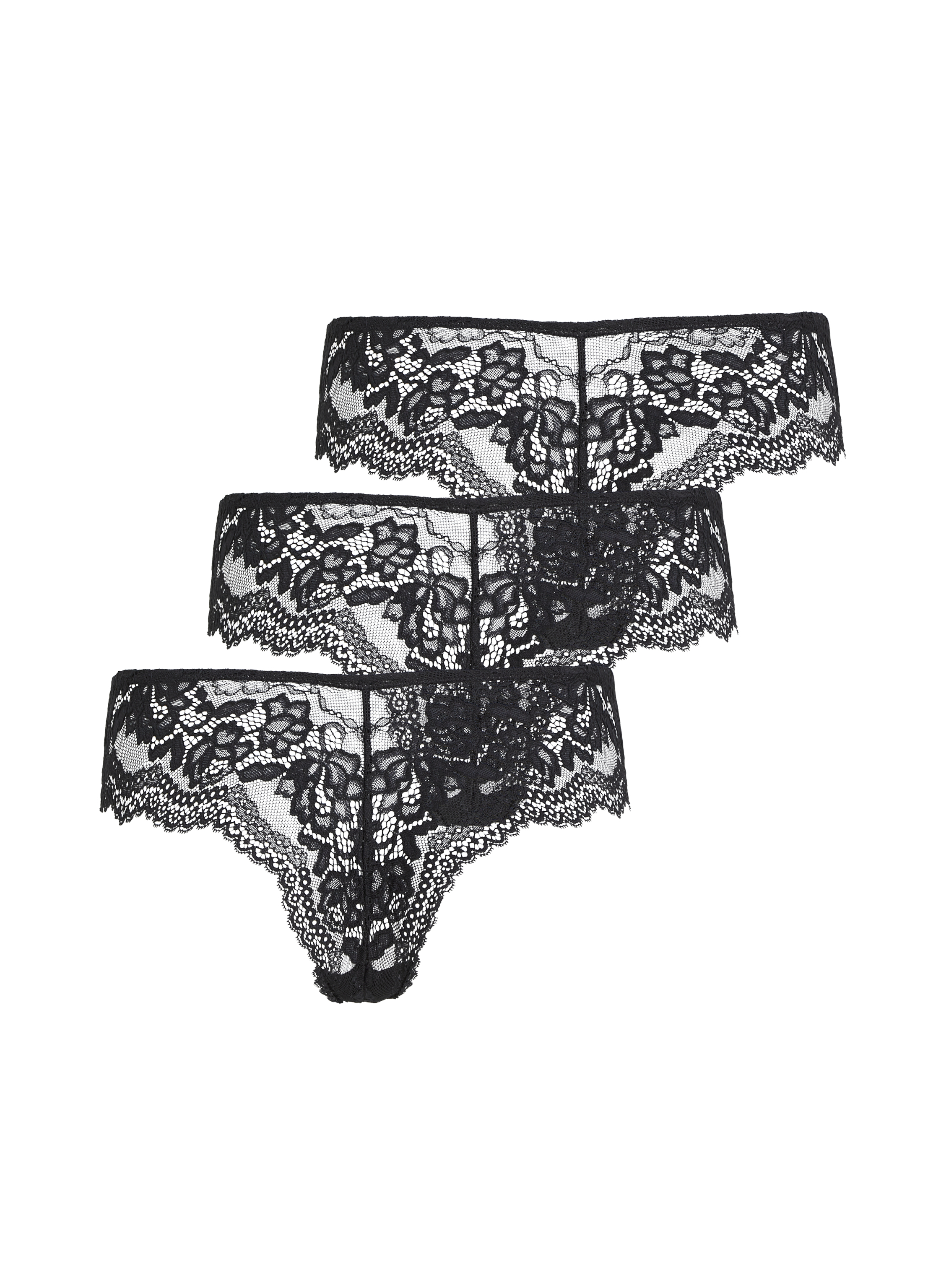 Lote de 3 braguitas brasileñas Chelsea, Negro, main