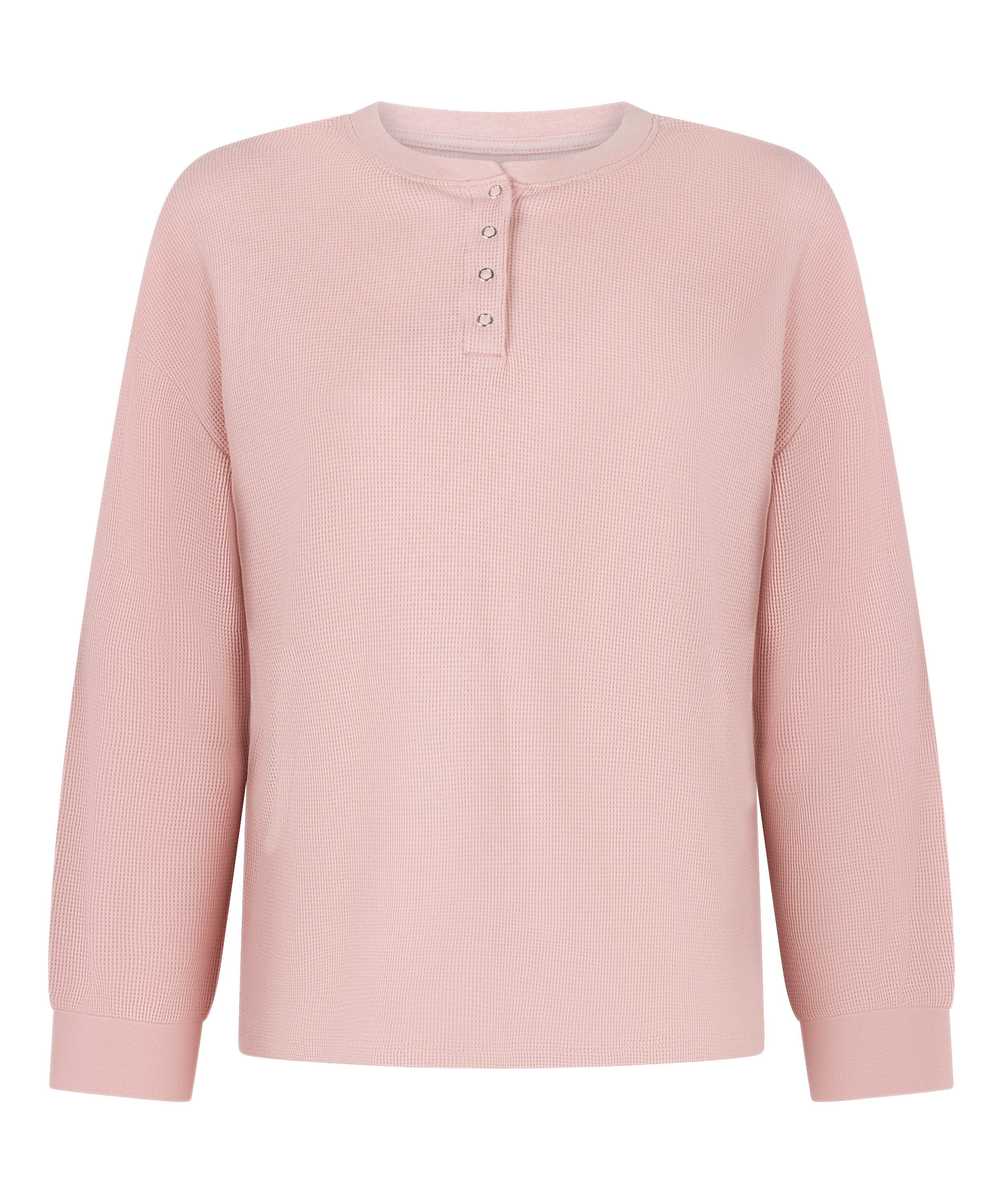 Top Waffle Henley, Rosa, main
