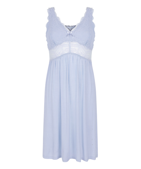 Vestido lencero Nora Lace, Azul