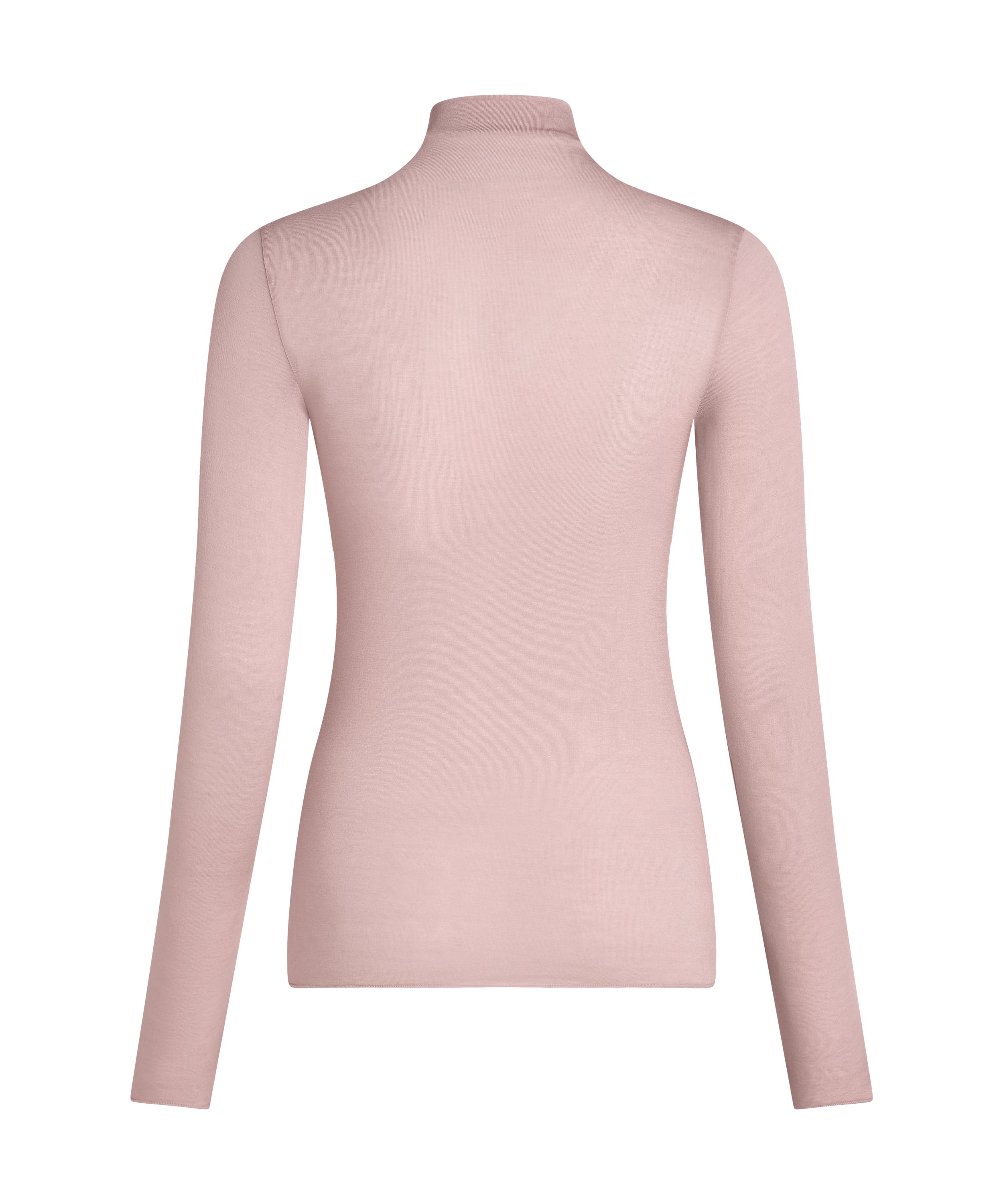 Camiseta de cachemir con cuello alto super suave, Rosa, main