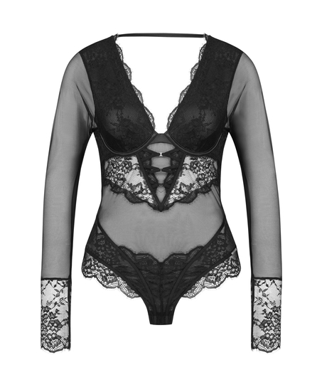 Bodi con aros Julia Lucy Hale, Negro