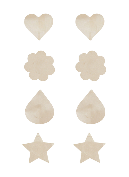 Lote de 4 Cubre-pezones, Beige